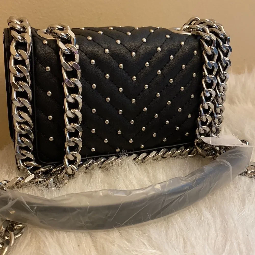 NWT Black Aldo Crossbody Bag w/ Stud Embellishments
